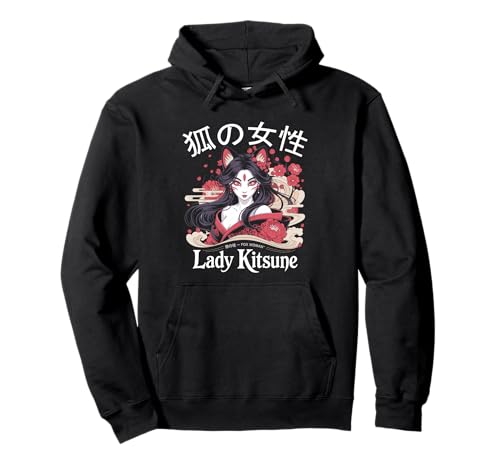 Lady Kitsune Japanese Fox Spirit Fantasy Sweat à Capuche