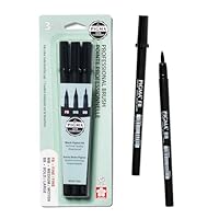SAKURA Pigma Professional Brush Pens - Archival Black Ink Pens - For Lettering, Modern Calligraphy, or Drawing - Brush Nibs - 3 Pack