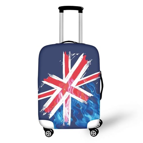 Pzuqiu Housse de bagage anti-rayures pour valise, accessoires de voyage pour enfants et adultes, Drapeau anglais, XL (29-32 inch suitcase)