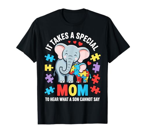 Autism Mom Special Mother Autistic Son T-Shirt
