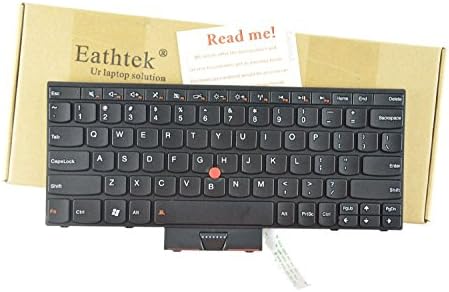 Eathtek Replacement Keyboard with Pointer for Lenovo IBM Thinkpad Twist S230 S230U 04W2963 0B35886 Series Black US Layout