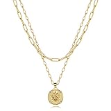 Collares de cadena de oro para mujer, chapado en oro de 14 quilates, cadena de eslabones cubanos, cadena de cadena de cadena de grano de café, collar de oro para mujer, collar de cadena gruesa,