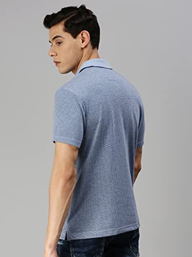 ONN Men's Powder Blue Half Sleeves Polo Collar T-Shirt with Pocket (Size : XX-Large)