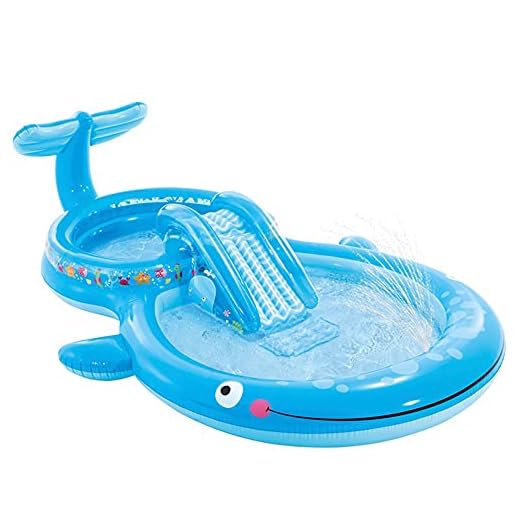 Intex 57176NP - Aufblasbarer Play Center Wal, Vinyl, Blau, 373x234x99 cm