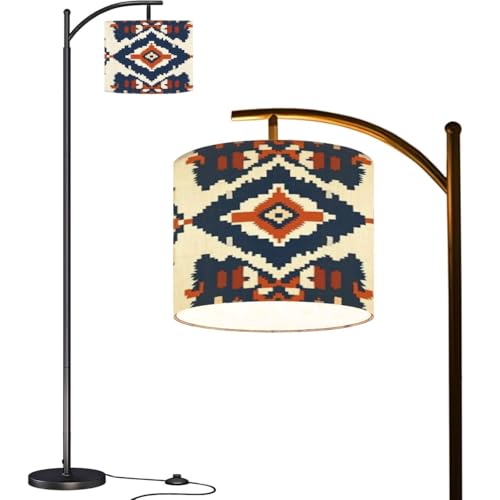 Arc Floor Lamp Ethnic geometric pattern geometric square diamond stripes