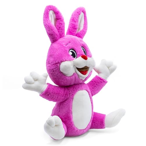 Image of Mirada Cute Pink Happy Bunny Soft Toy | Super Cute & Cuddly Plush Rabbit Toy for Kids /Babies | Washable & Lightweight | Best Gift for Rakhi, Return Gifts, Birthday Parties - 25cm