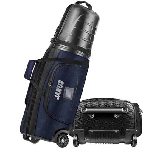 JANUS Golf Travel Bags,Golf Travel Bags for Airlines with Wheels,Head ABS Plastic case,Travel Golf Bag,Golf Bag Travel case,Hard case Golf Travel Bag