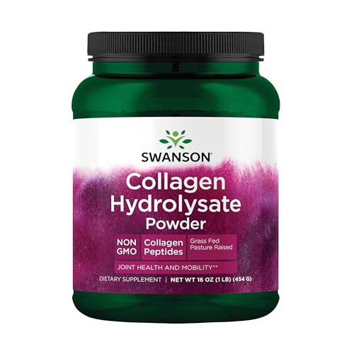 Swanson High Plains Collagen Hydrolysate Powder - Collagen Peptides Powder Supporting Hair, Skin, Nails, and Joint Health - Bioavailable Proteins Promoting Bone, Tissue, and Cartilage Support - (1 lb)