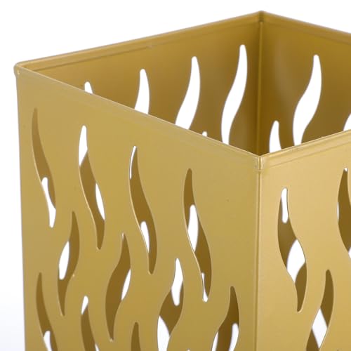 Amosfun Paragüero de Metal Moderno Cuadrado Diseño Perforado y Base Antideslizante, Soporte para Sombrillas y Bastones, Adecuado para Entrada y Vestíbulo del Hogar - imagen 8