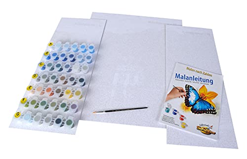 Schipper 609260841 Malen nach Zahlen - St. Bartholomä am Königssee - Bilder malen für Erwachsene, inklusive Pinsel und Acrylfarben, Triptychon, 50 x 80 cm – Bild 5