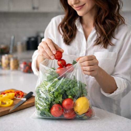 ASSUREPAK Clear Produce Roll - 600 Bags - 12"x20" – HDPE - 11 Microns - for Food Storage, Grocery Use, Small Business, Reusable Produce, Kitchen Needs, Fresh Food, Storage Solution by ASSUREPAK - Image 5