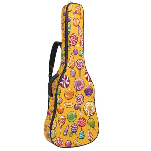 Sac pour guitare à motif bonbons jaunes pour transporter votre musique partout