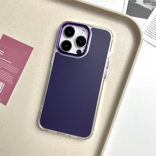 Coque pour iPhone 14 antichoc violette rigide acrylique couleur unie