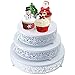 Donosura Tortenständer Hochzeit, Kuchenplatte Set Weiß ,Cupcake Ständer Metall für Hochzeit, Geburtstag, Nachmittagstee(8"/10"/12")