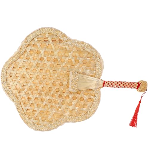 ARTIBETTER Ventilador de Mano Mano Estilo Vintage Chino Abanico Ligero y Resistente para Uso Casa y Decoración Abanico Decorativo Africano Artesanal Diseño Práctico y Ornamental para Verano