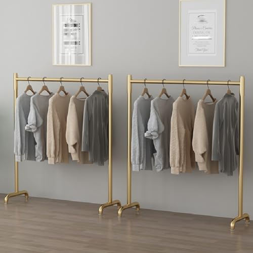 Kleiderständer aus Metall, platzsparender Kleider-Organizer zum Aufhängen für Schlafzimmer und Waschküche, stabiles Design, 100 x 42 x 150 cm, stilvolles Schwarz