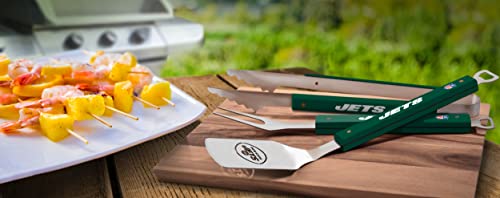 YouTheFan NFL New York Jets Spirit Series 3-teiliges Grillset, Edelstahl, 55,9 x 22,9 cm 2