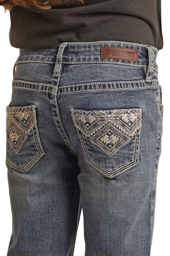 Rock & Roll Denim Girls Mid Rise Extra Stretch Bootcut Jeans BG4MD030623