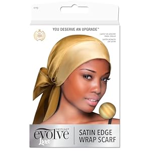 Firstline Evolve Essentials Satin Edge Wrap Scarf,Champagne,1 Count (Pack of 1)
