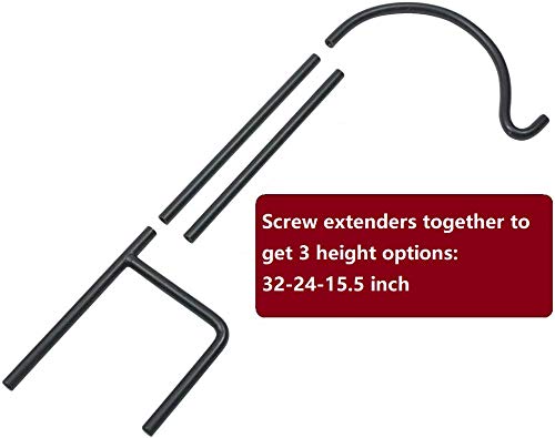image for ExcMark Shepherd Hook 32 inch Use at Weddings, Hanging Solar Lights, L