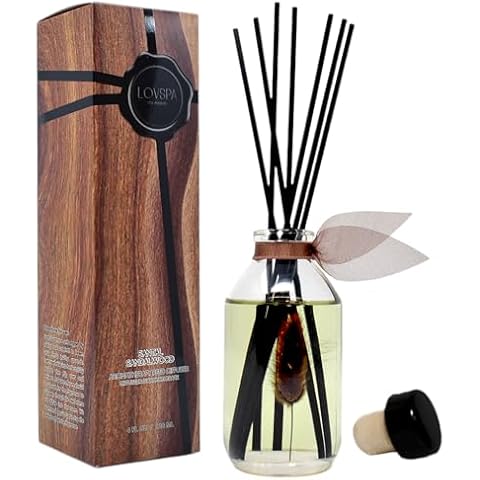 LOVSPA Santal Sandalwood Reed Diffuser Oil and Sticks Set Cover