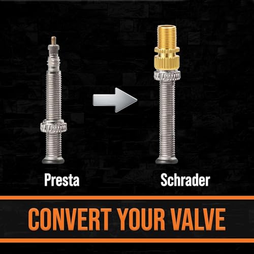 Image of Brass Presta Valve Adapter, Convert Presta to Schrader Adaptor, Inflate Tire Using Standard Pump or Air Compressor for All Types of Bikes, e-Bikes, e-Scooters, Motocycle and Cars 1pcs