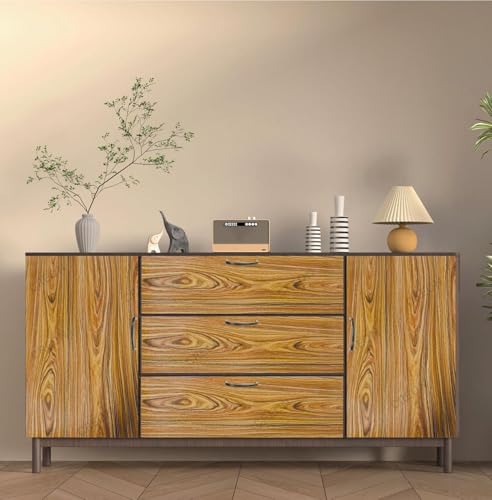 Image of CREON Wood Peel and Stick Wallpaper Thick Decorative Self Adhesive Contact Paper Countertops Waterproof Wood for Cabinets Table Furniture Kitchen Cabinet ETC (Sparkle Wood, 12X60 in)