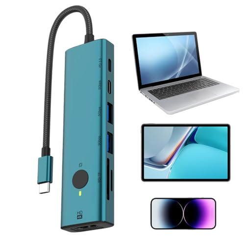 Concentrador USB | Hub USB 3.0 | Portátil 7 Puertos 5Gbps con Función de espera para Monitor PC Portátil