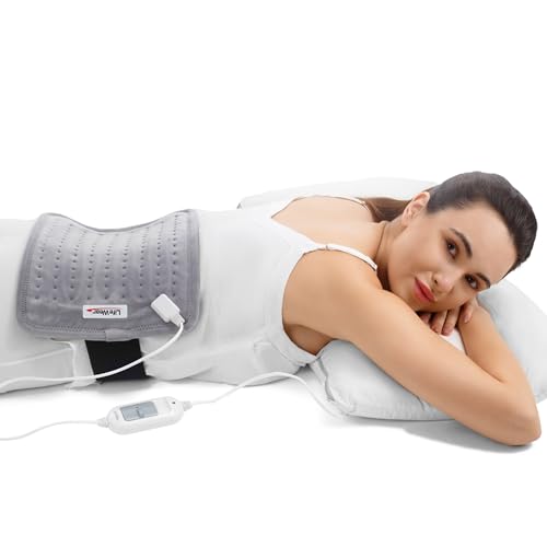 Image of LifeWear Orthopaedic Heating Belt, Electric Heat Pad for Back Pain, Muscle Strain, Period Cramps, Heat Therapy Waist Belt with 3 Temperature Settings, 4 Layer Insulation, Size Regular