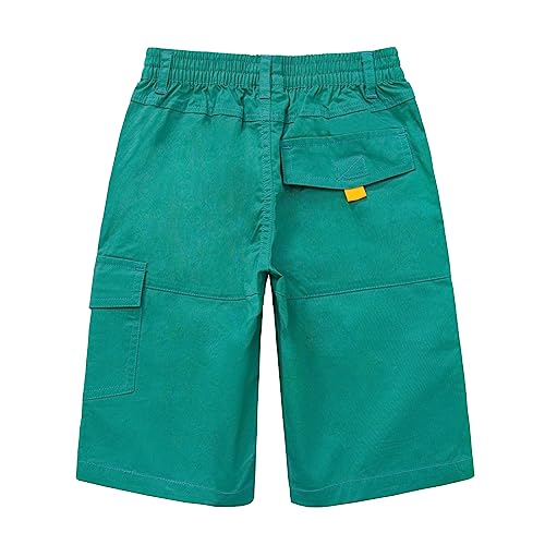 MEILONGER Boys Shorts Kids Cotton Cargo Pants Twill Elastic Waist3