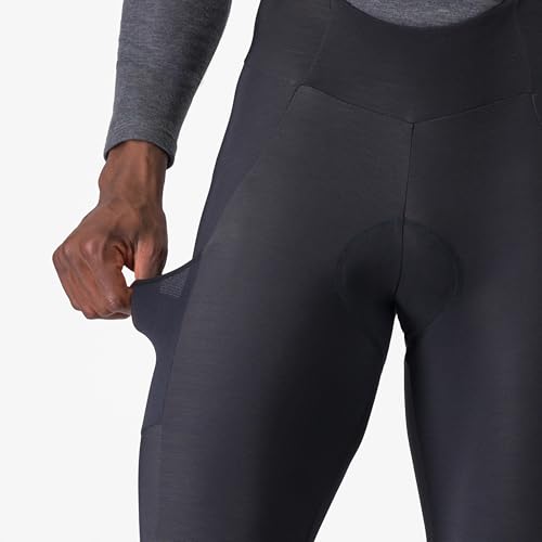 CASTELLI Babador de ciclismo masculino Unlimited Bibtight, respirável com almofada de assento para v