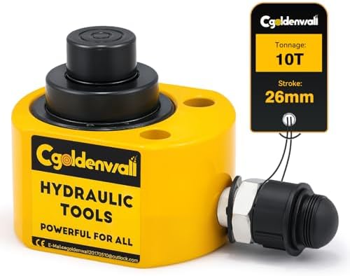 CGOLDENWALL Hydraulikzylinder 10T Ultradünn Leicht 26mm Hub für Gebäude Brücken (DFPY-10T)