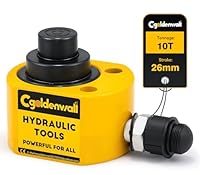 CGOLDENWALL Hydraulikzylinder 10T Professioneller Zweiteiliger, Ultradünner Leicht, Gesamthub 26mm für Gebäude und Brücken (DFPY-10T)