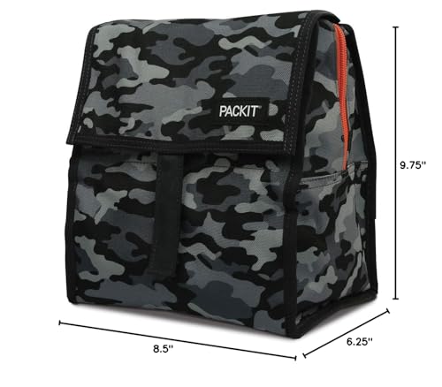 Image of Packit, Bag Lunch Freezable Charcoal Camo (Pack of 12)