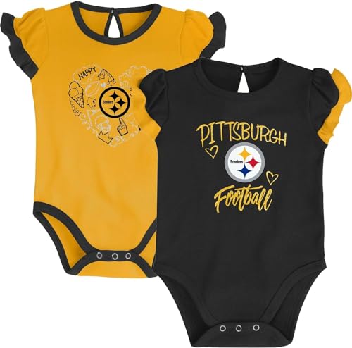 Image of Outerstuff NFL Newborn Infants Too Much Love 2 Piece Creeper Bodysuit Romper Set