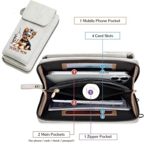 Image of KUKOO Small Crossbody Bags for Women PU Leather Cell Phone Purse Wallet with Credit Card Slots