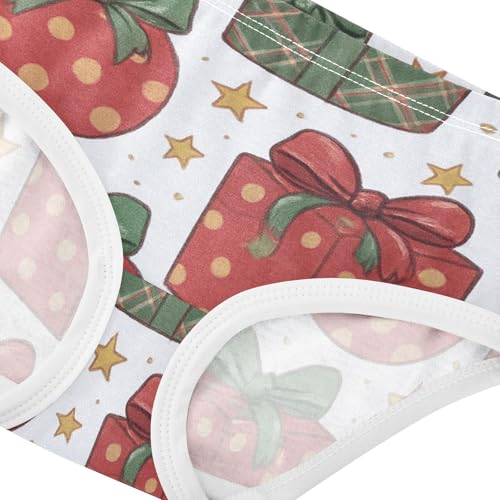 Elastic Waistband Girls' Panties Organic Underpants for Girls Gift Boxes in Sizes 2T,3T, 4T, 5T, 6Y and 8Y4