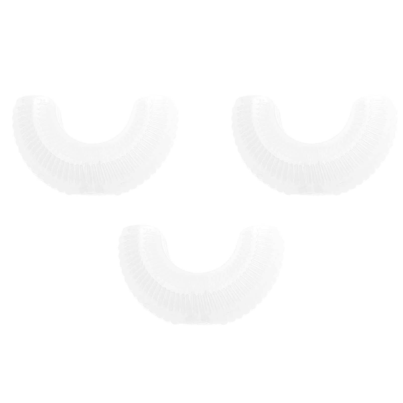 Toddmomy 3pcs U Shaped Toothbrush Replacement Heads for Kids Silicone Toothbrush Head for U- Type Kids Automatic Electric Toothbrushes
