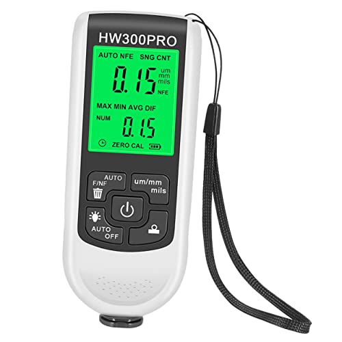 PRETYZOOM Coating Thickness Gauge Match Coating Thickness Meter Automotive Coating Thickness Tester Silver Digital Paint Depth Gauge Meter Film Tint Digital Thickness Gauge Electronic White