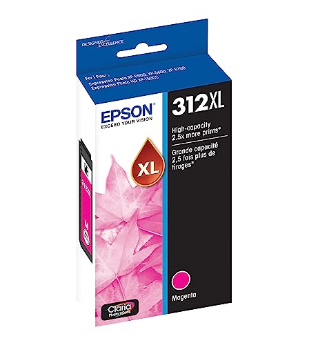 Image of Epson 312 Claria Photo HD Ink High Capacity Light Magenta & Magenta Cartridges (T312XL620-S & T312XL320-S) Bundle