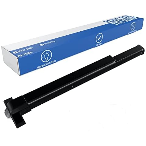 FORTSTRONG Panic Bar Bronze FS-750B Push Bar Exit Device for Exit Door - UL Listed - Aluminium Bronze Finish - Fitting Instructions Cover