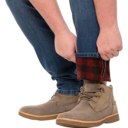 Eddie Bauer Men's Flannel-Lined Flex Jeans, Blue Wash 36W x 32L Regular3