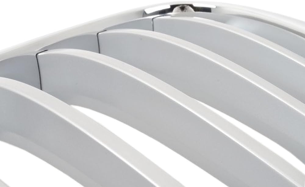 Front Bumper Grille for BMW F25 F26, X3 2010-2017 X4 2014-2018 Double kidney grills Radiator grill 18d 20dX 28i 20i Original car appearance (51137367421 Silver and Chrome, Left)