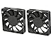 Rhombutech Set 2X Flüsterleiser, gleitgelagerter 70 x 70 x 15 mm Lüfter DC12V 0.20A, 3 Pins Stromanschluß (Set - 2X 70/70/15)