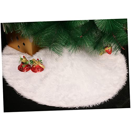 BESTOYARD Tapete De Chão De Natal De Pelúcia Tapete De Árvore De Natal Tampa Da Base Da Árvore De Na