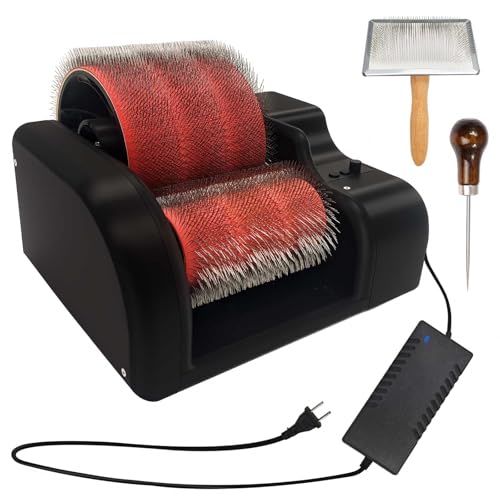 Electric Wool Carding Machine,Wool Fiber Drum Carding Machine with Brush