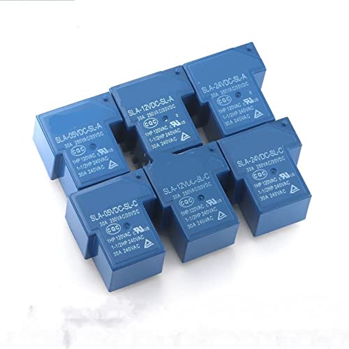 Relé de potencia SLA-05VDC-SL-A de 5V 30A y 5 pines en pack de 10 unidades