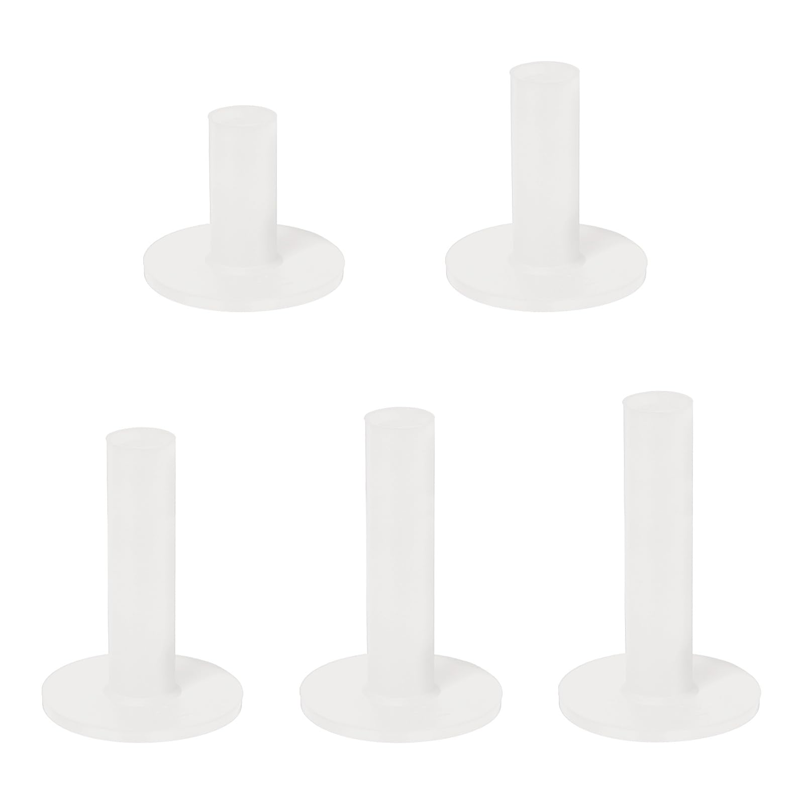 YELARXI Rubber Golf Tees for Mats, 5 Size & 5Pcs & White Unbreakable Golf Training Tees Simulator Practice-Fitting for (Indoor Outdoor Practice Backyard Home Office Driving Range)