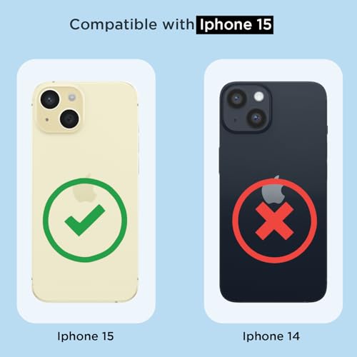 Image of Amazon Basics Back Cover for iPhone 15 Mag-Safe Shockproof PC + TPU Protective Case Magnetic Support Bumper Case (Transparent Mag-Safe)