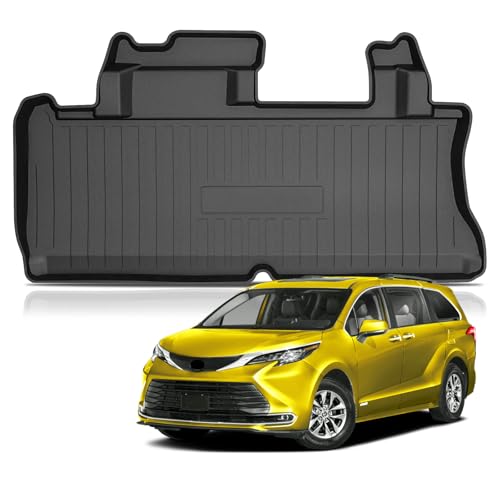 KUST Trunk Cargo Mat for 2021-2025 Toyota Sienna with Spare Tire, All Weather Rear Cargo Liner...